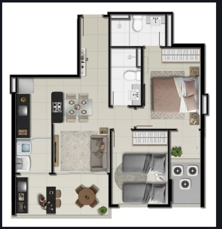 Planta baixa do apartamento